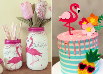 Modèles de flamants roses pour une fête tropicale