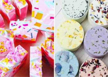 Savons colorés pour la fête des mères