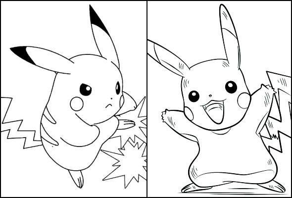 Coloriages Pikachu à imprimer et colorier 