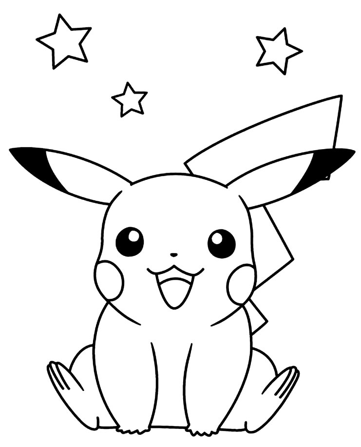 Image Pikachu à peindre 