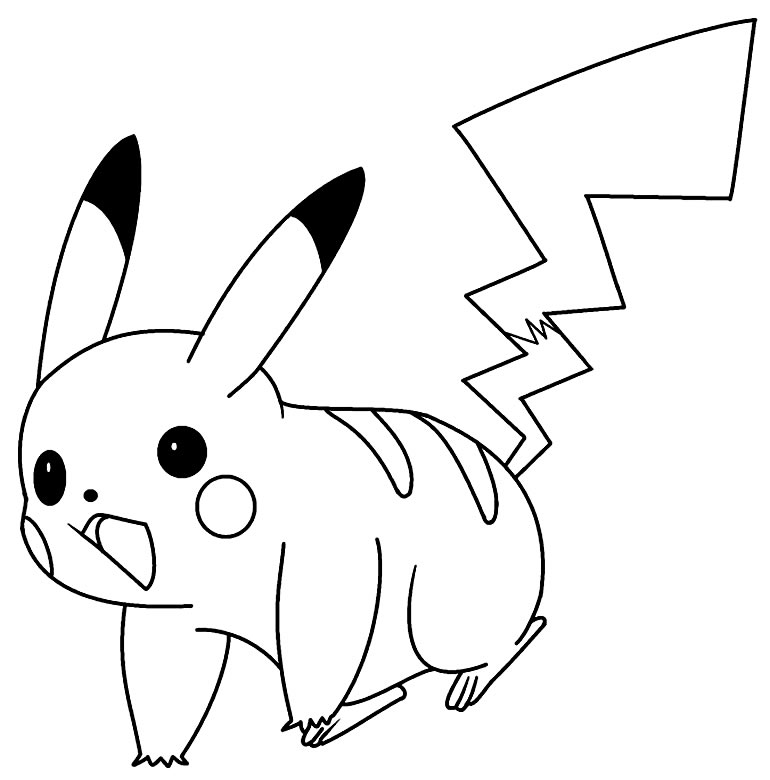 Image Pikachu à peindre 