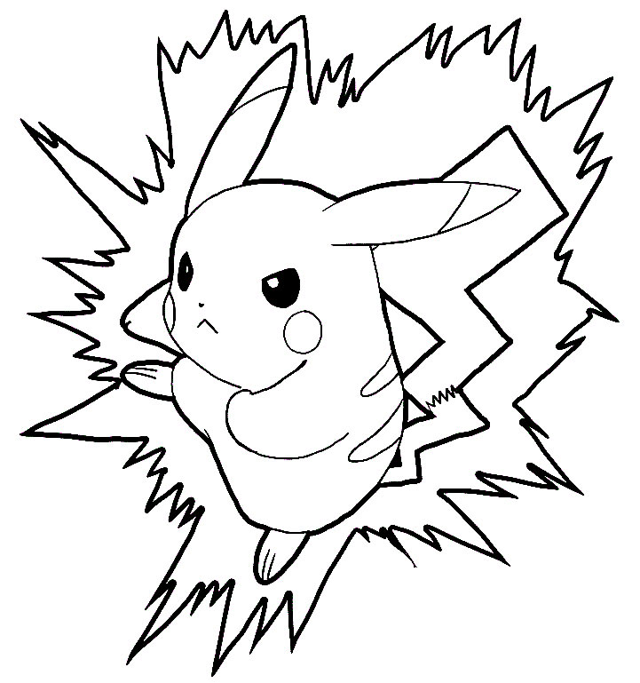 Coloriage de l'image Pikachu 