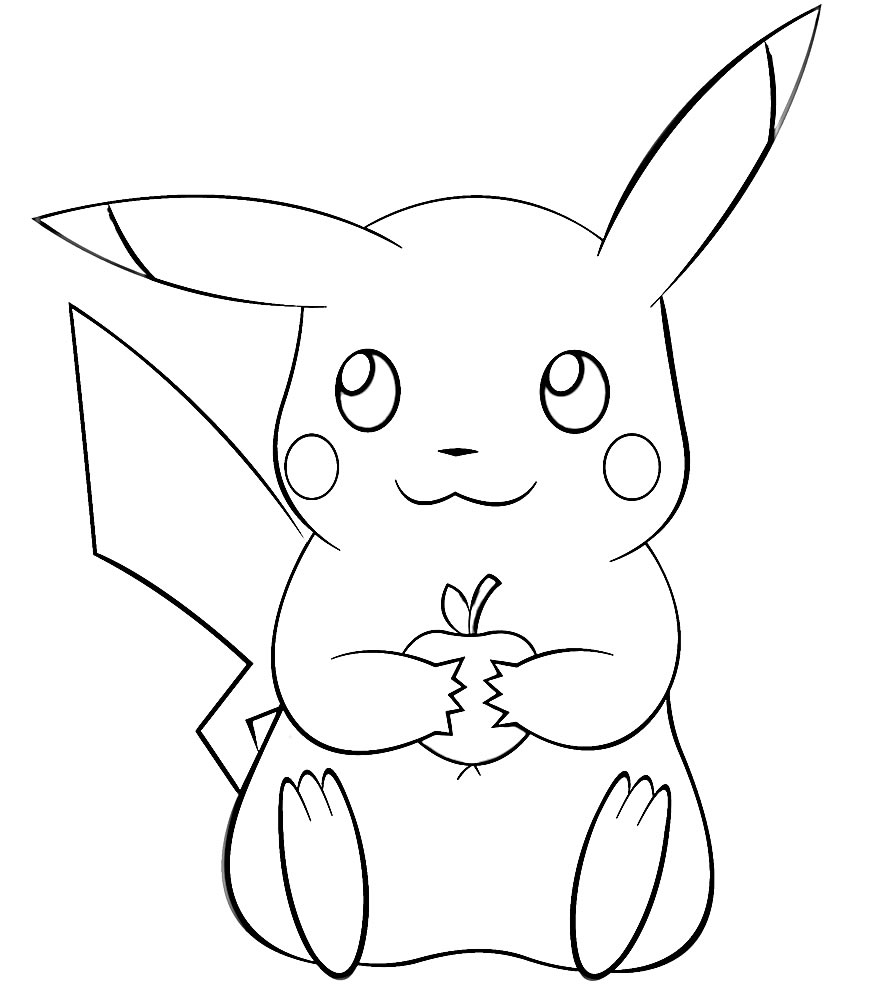 Coloriage de l'image Pikachu 