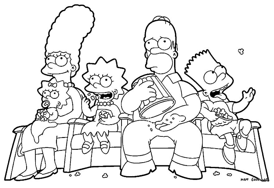 Famille Simpson - Dessins Simpsons 
