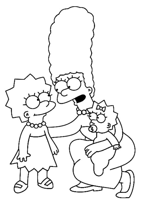 Dessin des Simpsons - Margie et Lisa 