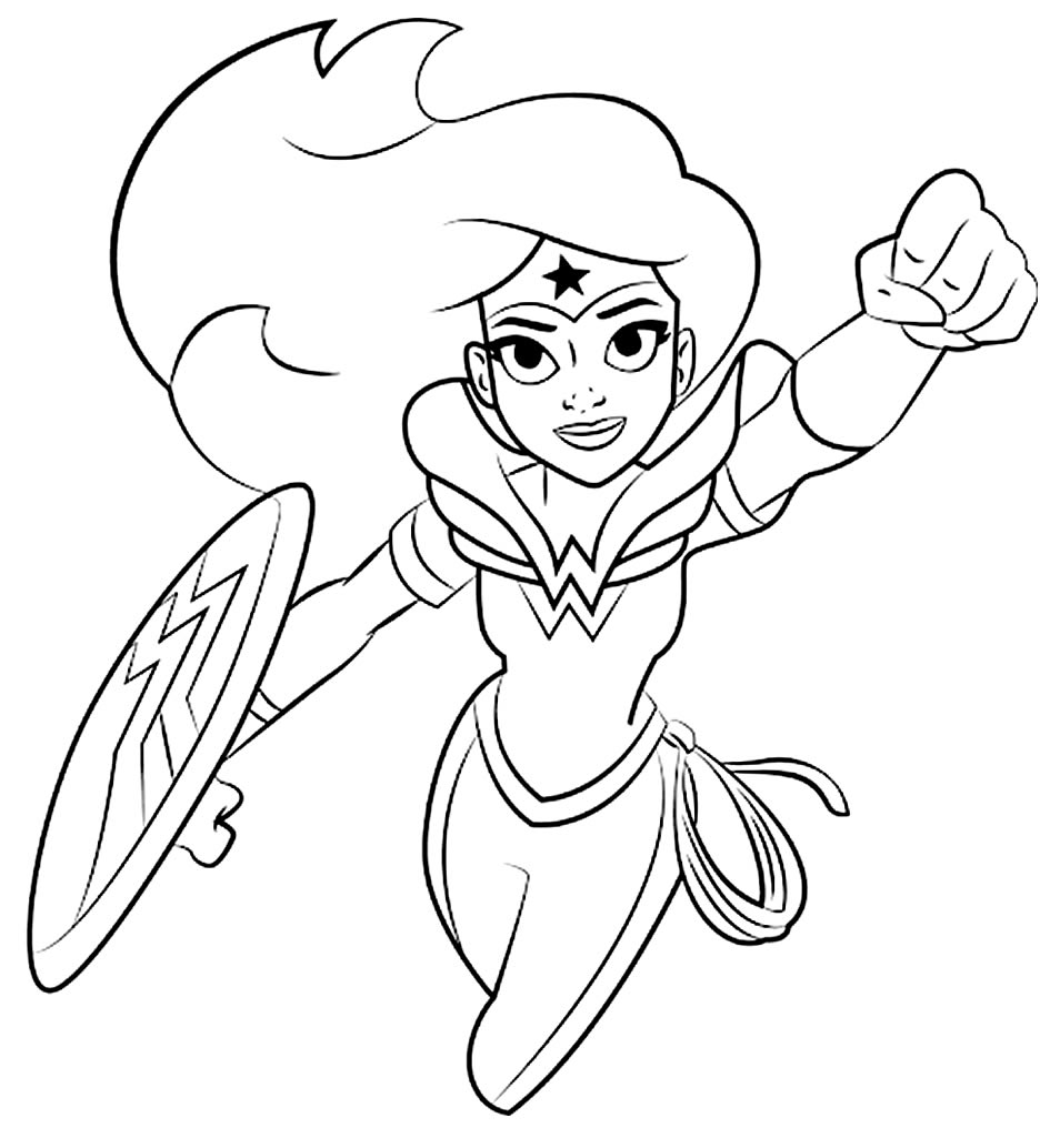 Image Wonder Woman à colorier 