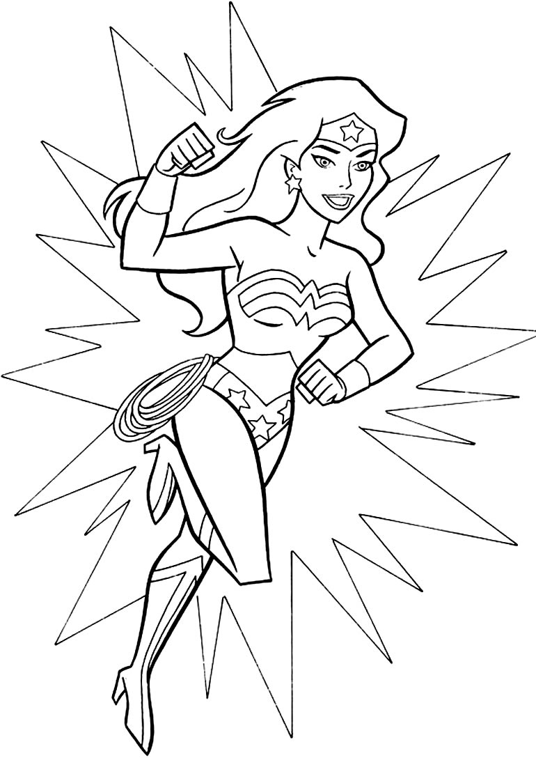 Image Wonder Woman à colorier 