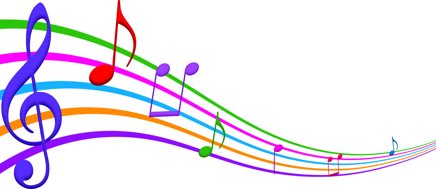 Modèles de notes de musique colorées à imprimer 