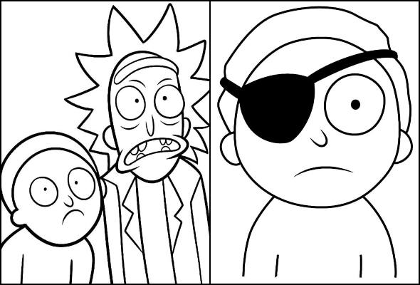 Coloriage de Rick et Morty
