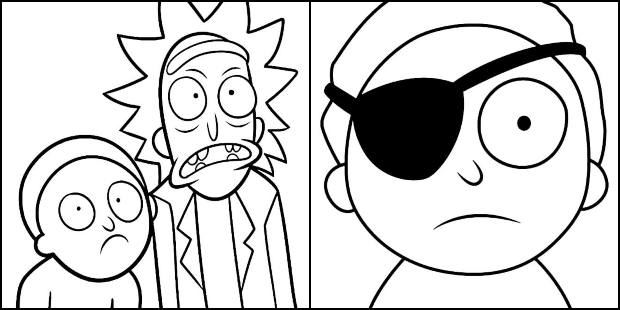 Coloriage de Rick et Morty