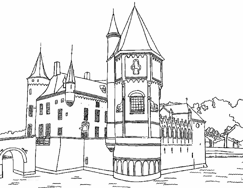 Coloriage du château 