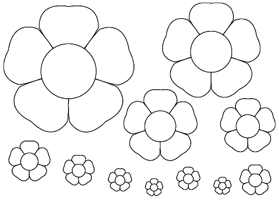 Modèle de fleur en papier simple