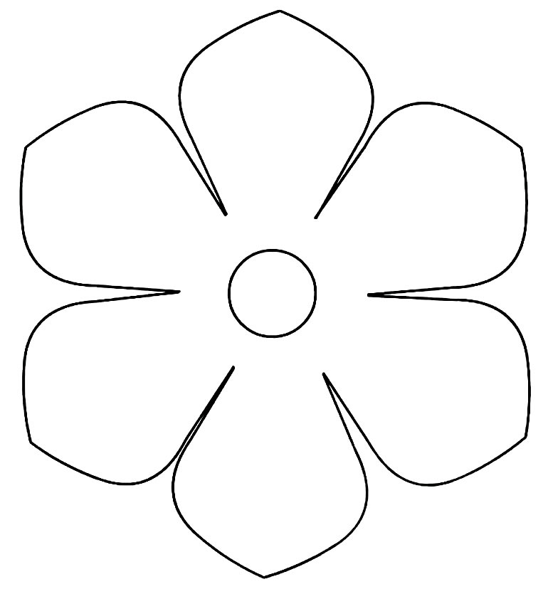 Modèle pour fleur en papier