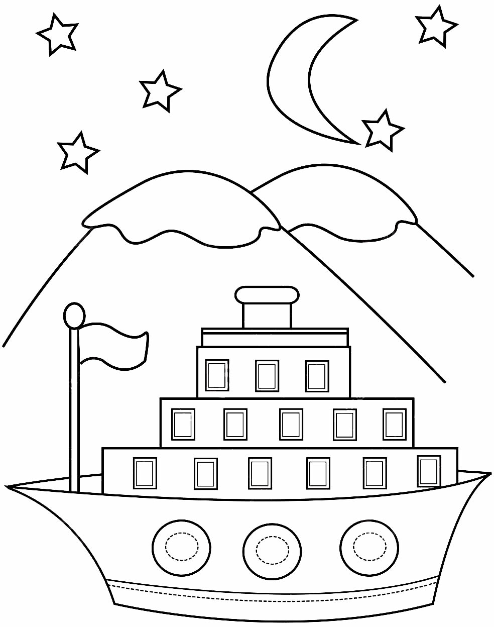 Coloriage du bateau 