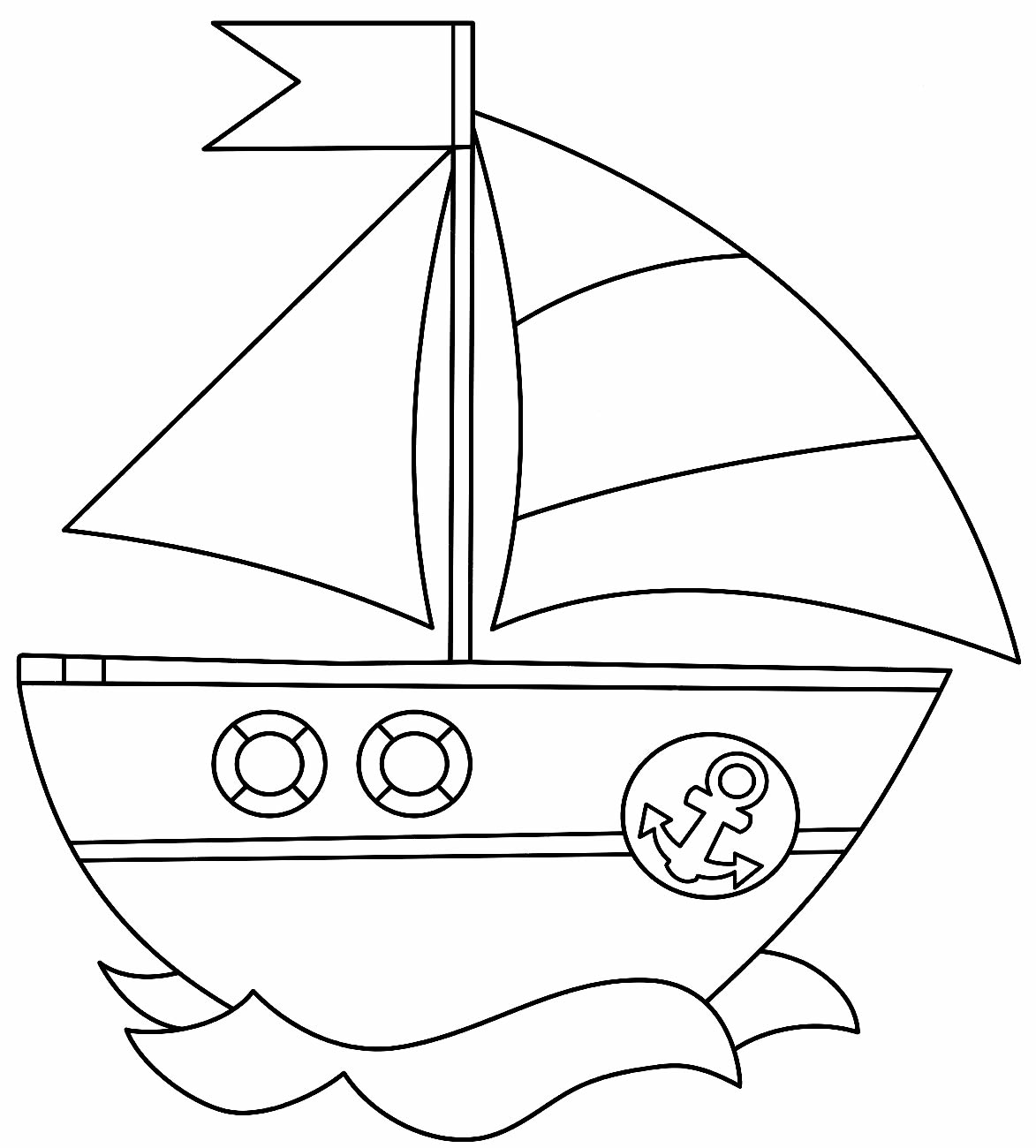 Coloriage du bateau 