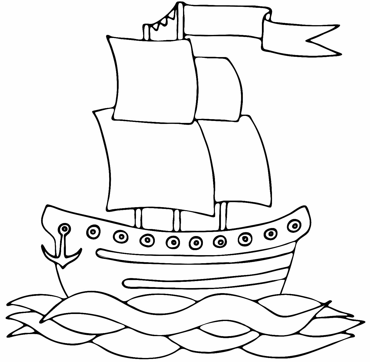 Coloriage du bateau 