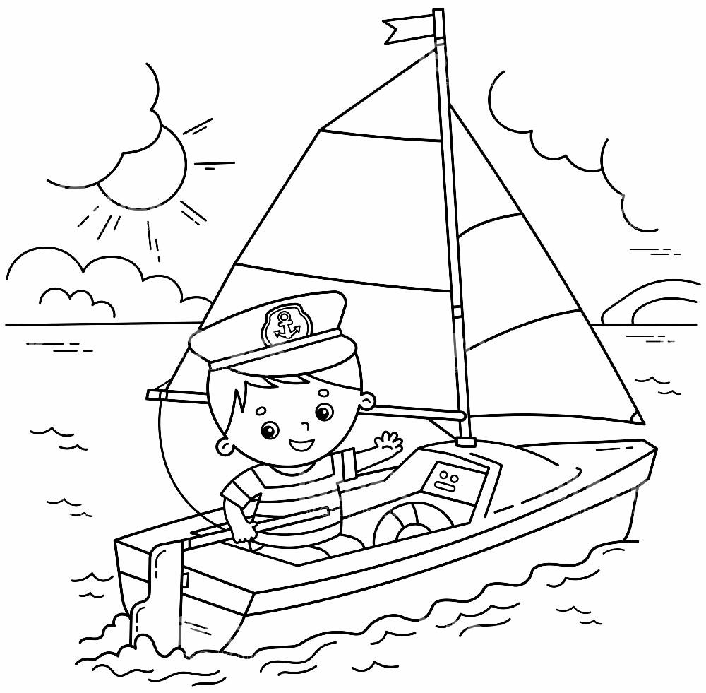 Coloriage du bateau 