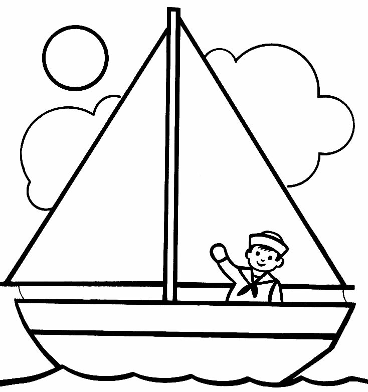 Dessin de bateau à peindre 