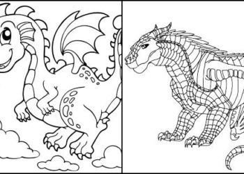 Desenhos para colorir de dragão