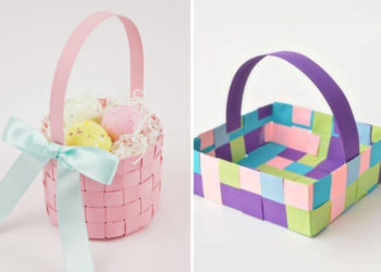 Como fazer cesta de papel para lembrancinha passo a passo