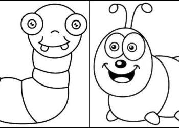 Desenhos de lagarta para colorir