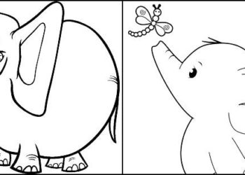 Desenhos para colorir de elefante