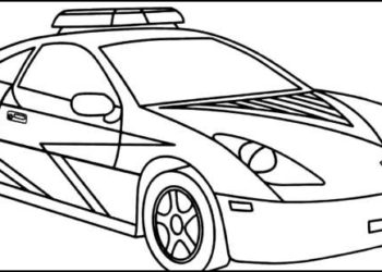 Desenhos de carros de polícia para colorir