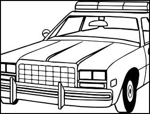 Desenhos de carros de polícia para colorir