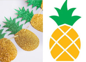 Molde de abacaxi para imprimir