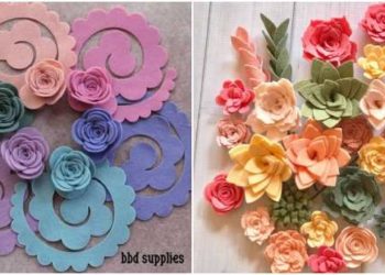 Como fazer flores de feltro: 30+ ideias e moldes