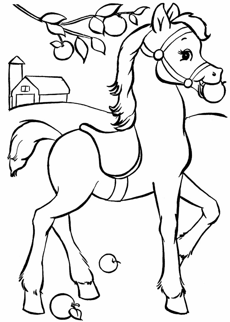 Imagem de cavalo para imprimir e colorir