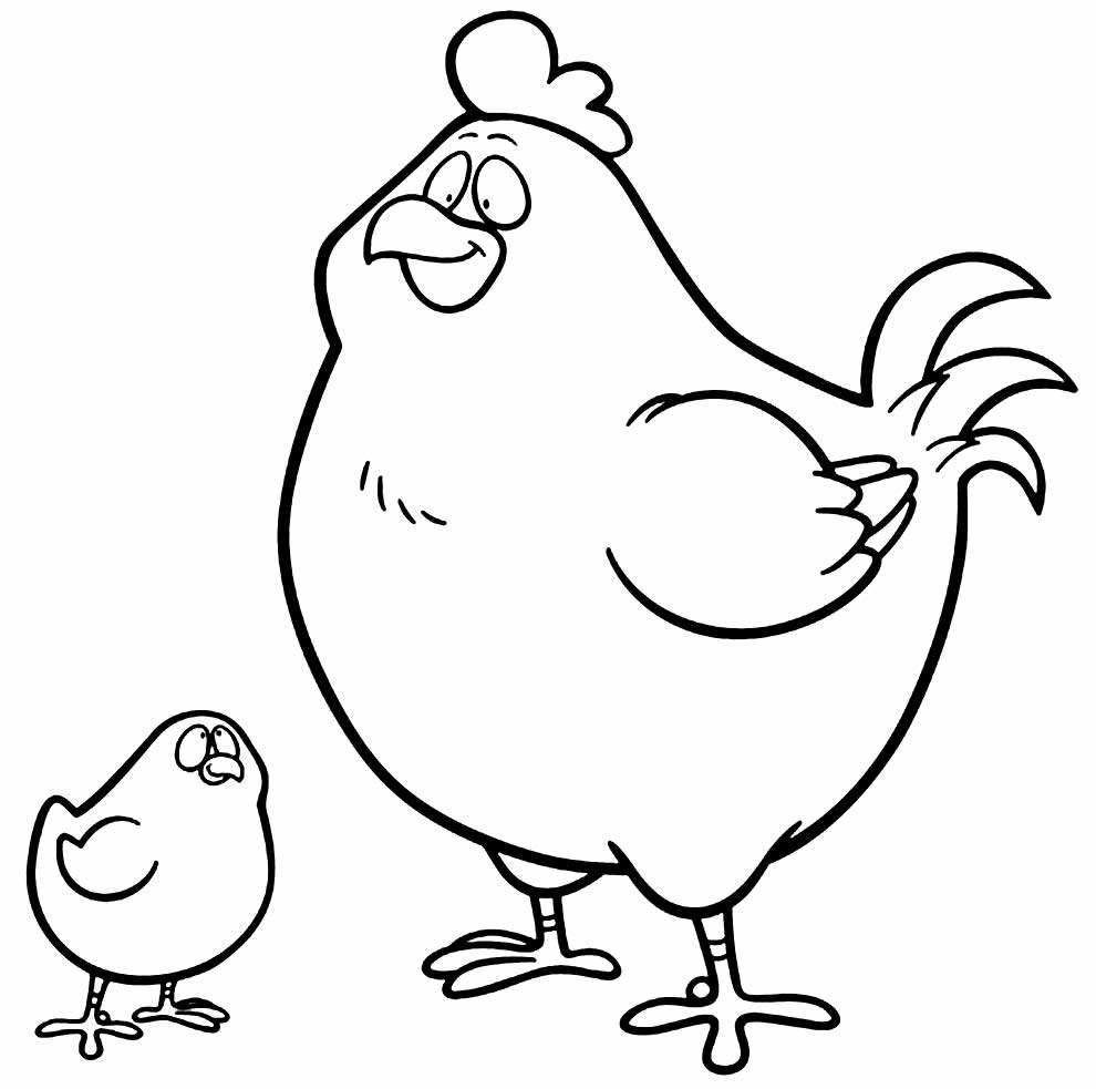 Desenho de galinha para pintar