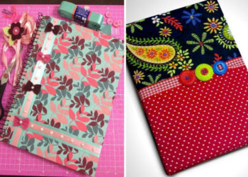 Comment faire une décoration de cahier avec du tissu étape par étape