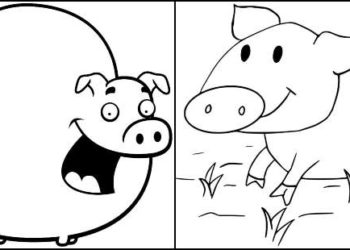 Coloriage petits cochons: 20 dessins