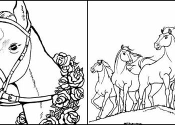 Desenhos para colorir de Cavalos