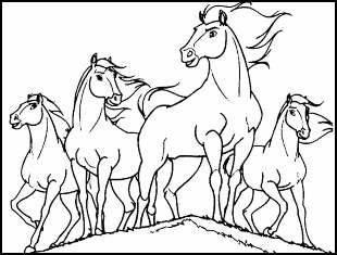 Desenhos para colorir de Cavalos