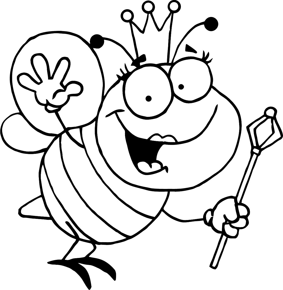 Image d'abeille à colorier