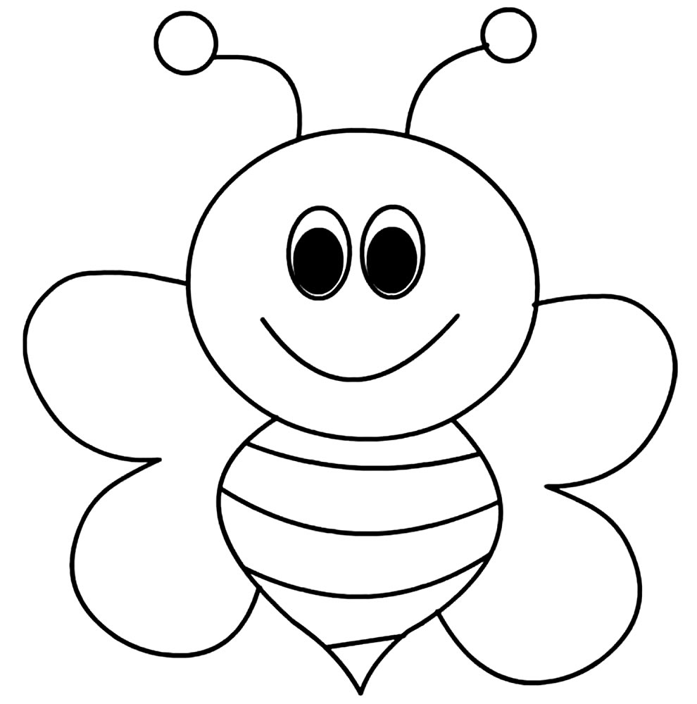 Image d'abeille à colorier