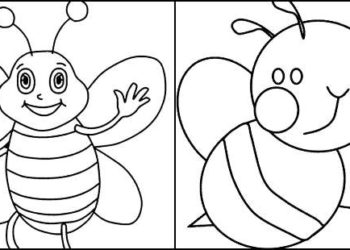 Coloriage de la petite abeille