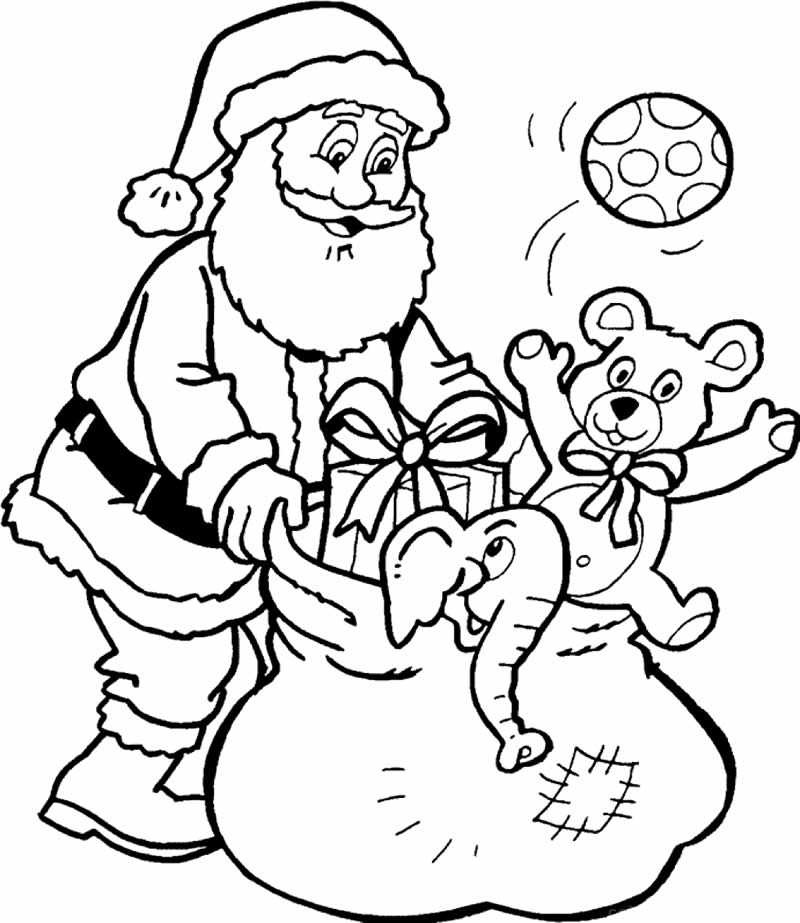 Beau modèle de Noël pour la coloration, l'impression et le traçage