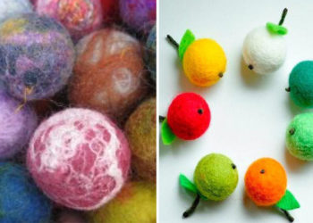 Comment faire une décoration de boules de feutre avec feutrage