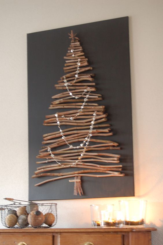 décoration de Noël avec petit bois