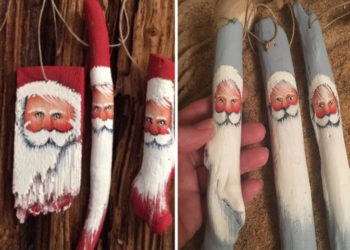 Décorations de Noël avec des branches sèches et du bois