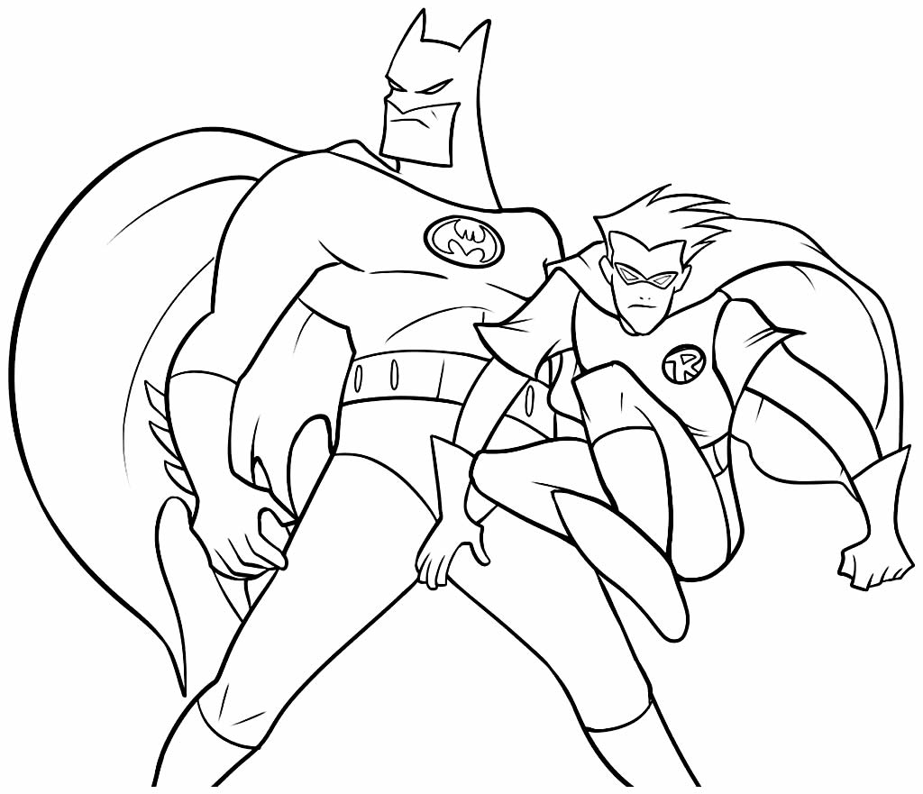 Coloriage de Batman et Robin