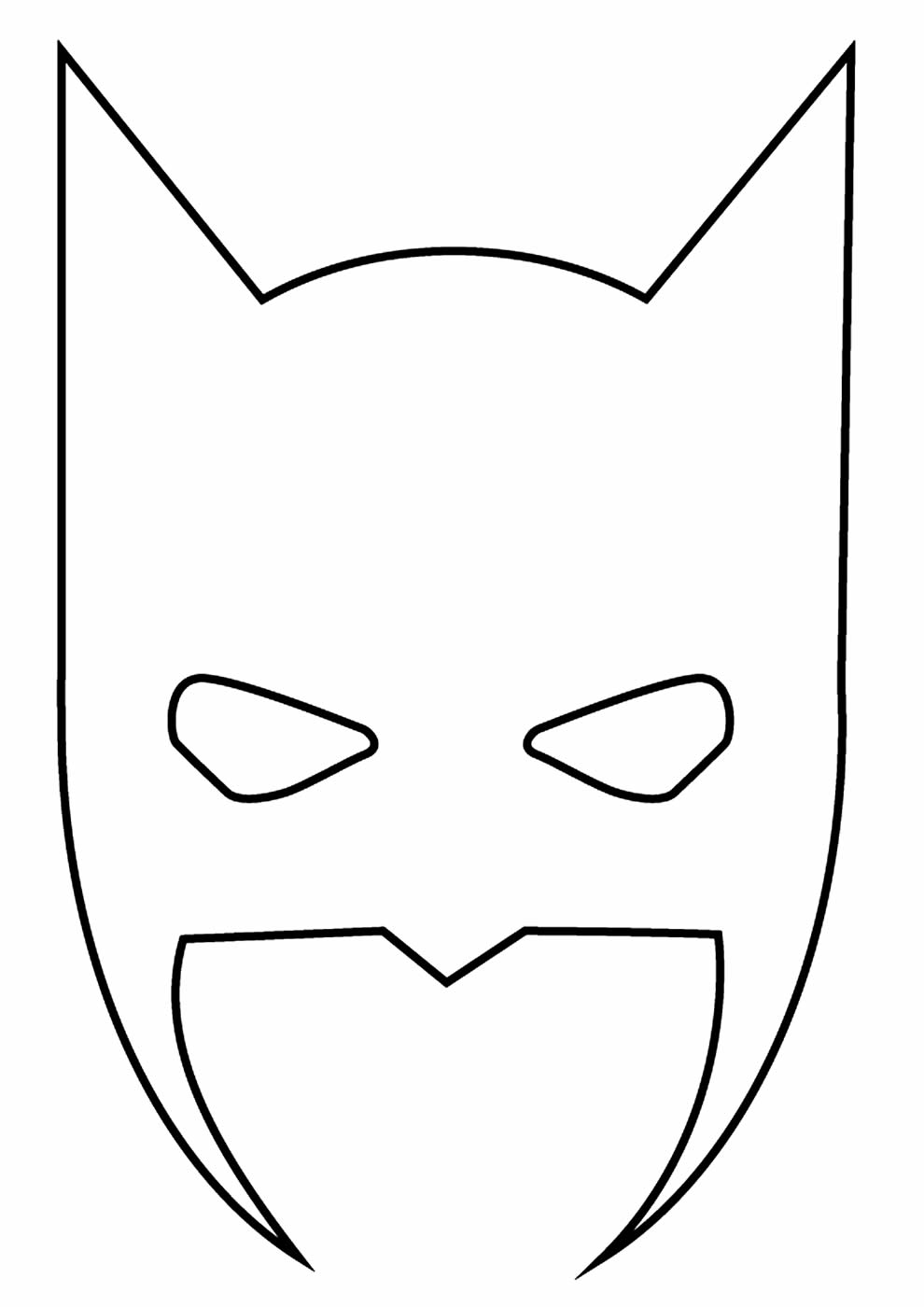 Masque de Batman à colorier