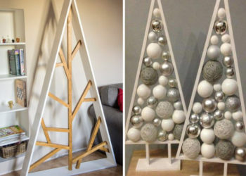 Sapin de Noël triangulaire en bois