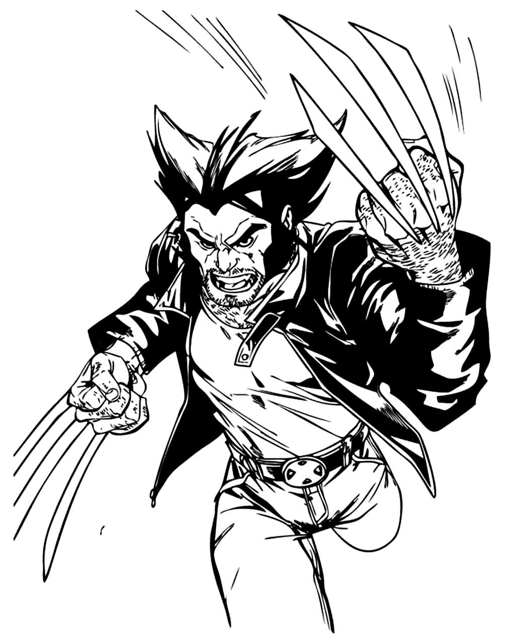 Coloriage de Wolverine à imprimer et colorier
