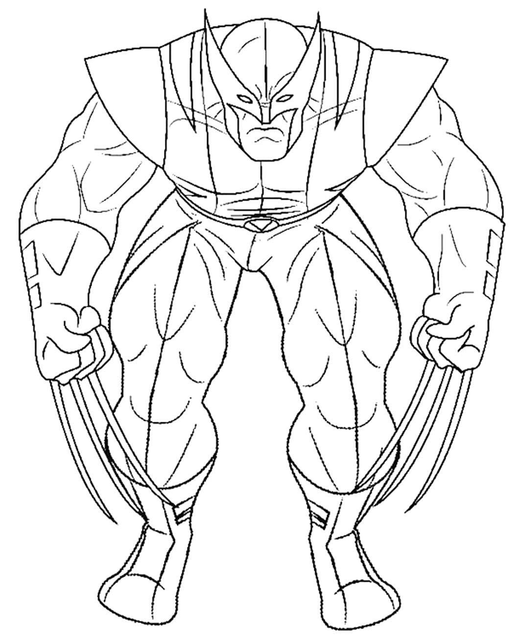 Gabarit Wolverine à imprimer et colorier