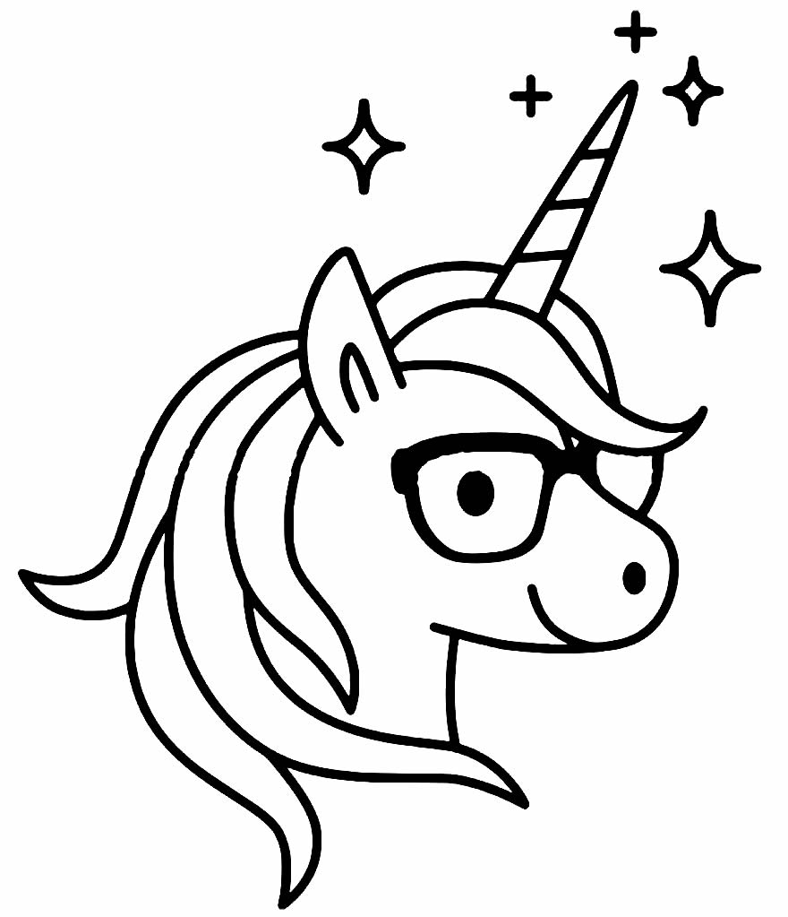 Dessin de licorne mignon