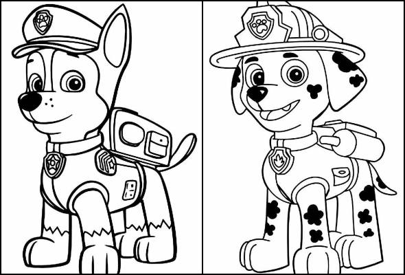 Coloriage chien patrouille